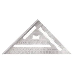 Johnson Level RAS-1B 7 in. Johnny Square Professional Aluminum Rafter Square With out Manual