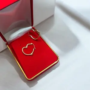 14K Gold Heart Shaped Earrings