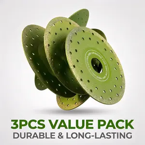 Diamond Grinding Blades Set, 4.5 Inch 115mm High Performance Diamond Cutting Discs, Universal Fit for Angle Grinders, Ideal for Cutting Tile, Granite, Marble and Porcelain  Marble and Porcelain Surfaces