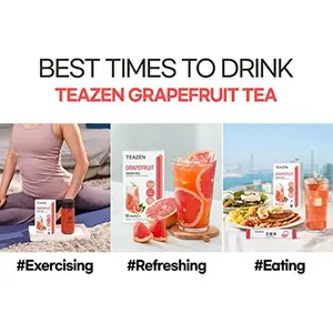 TEAZEN Shine Muscat Kombucha Powder, Electrolyte Powder & Hydration Drink Mix, Sugar Free, Live Probiotics & Prebiotics, On-the-Go 10 Packets, 1.76oz