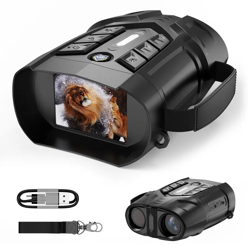Digital Night Vision Goggles with 2.8" HD Display- 10x Magnification Binoculars Style, Infrared Night Vision for Hunting, Camping, Wildlife, Supports Photo/Video, Christmas Gifts