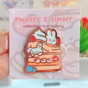 Souffle Bunny Bakery Enamel Pin