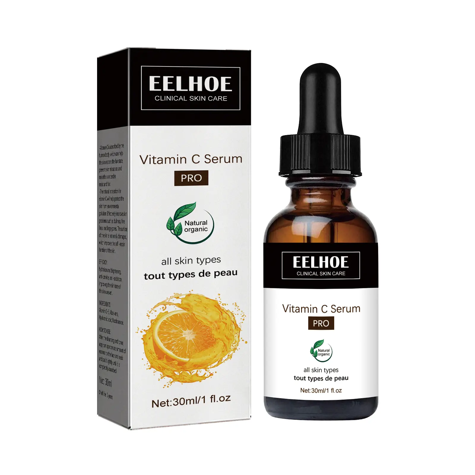 Eelhoe Vitamin C Serum Essence Fading Wrinkle Firming Skin Rejuvenation Moisturizing, Nourishing and Hydrating Facial Essence