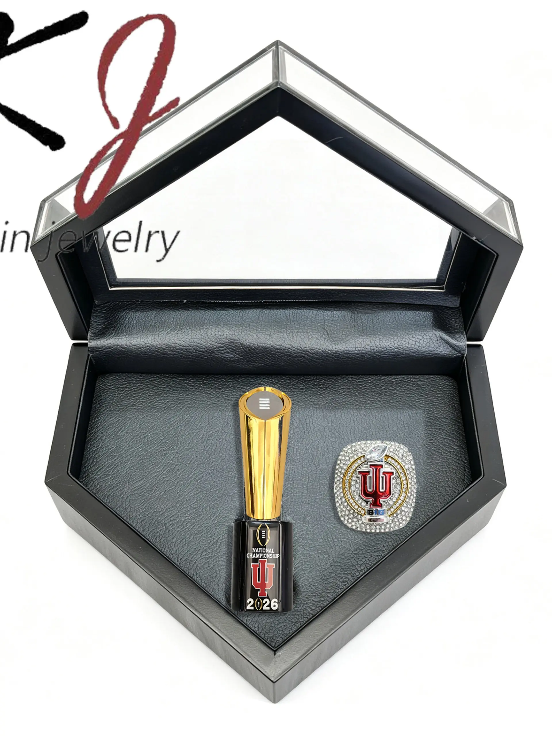 Ncaa-2026 Indiana University Football Championship Ring Set with Trophy Box, Memorial Gift for Fans, Sports Memorabilia, Collector Victory