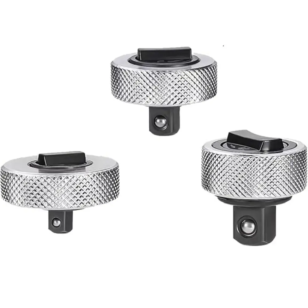 3Pcs Mini Finger Ratchet Set, 1/4 3/8 1/2 Drive Palm Ratchet Wrench Set Reversible Ratcheting Finger Socket Driver Stubby Thumbwheel Ratchet for Tight Spaces