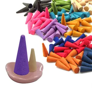 FY Natural Small or Plus Incense Cones Fragrant Sandalwood Jasmine Lavender Tower Spices Cones Indian Bulk Incenses Aromatherapy