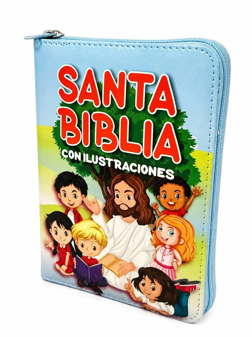 BIBLIA INFANTIL RVR 1960 ILUSTRADA A TODO COLOR, con índice, tapa resistente