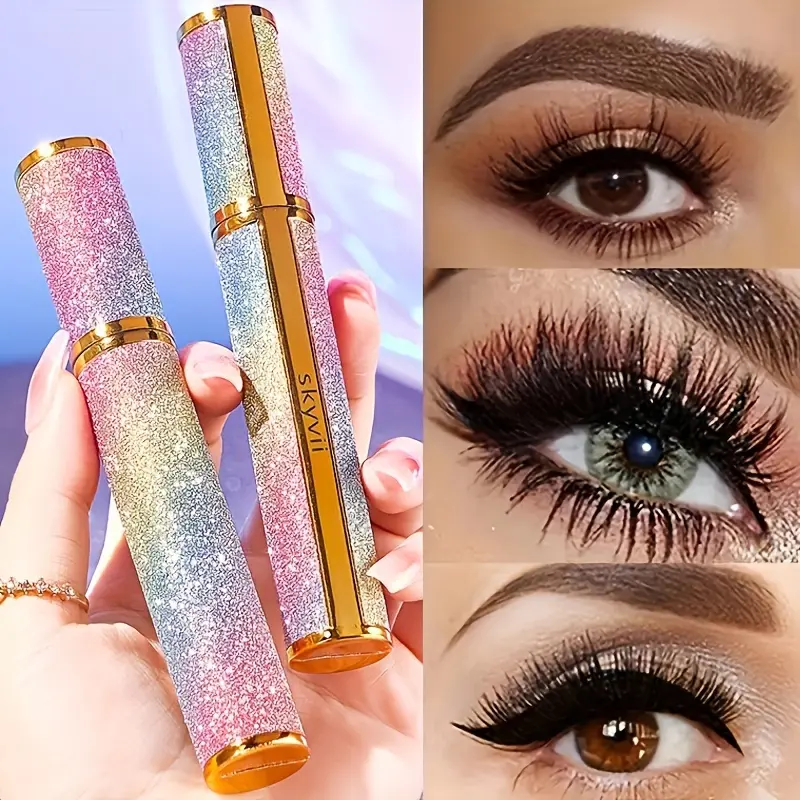 Starry Sky 4D Black Brush-On Mascara, Waterproof Long-Lasting Cosmetic, Lengthening & Volume Eye Makeup for All Skin Types, Lengthening Mascara, Dramatic Lashes, Lash Routine, Long Lasting Mascara