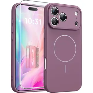 FoggerPro Cellphone Case Screen Protector For Apple Iphone 17 16 15 14 Compatible with Magsafe] Translucent Matte Cases with [Full Camera Protection] [Screen Protector] Military Grade Shockproof Protective Phone Cover