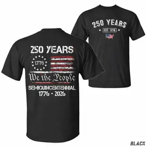 We The People 250 Years USA Shirt – Semiquincentennial 1776-2026 Patriotic Vintage American Flag Tee – Unisex Soft Graphic T-Shirt Gift for Dad, Husband, Family