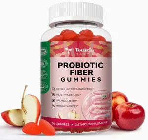 9-in-1 Probiotic Prebiotic Fiber Gummies for Adults & Teens 16G Fiber per Serving, Psyllium Husk Fiber Supplement with 5 Billion CFU Bacillus Coagulans, Inulin, ACV for Digestion & Gut - 60 Counts