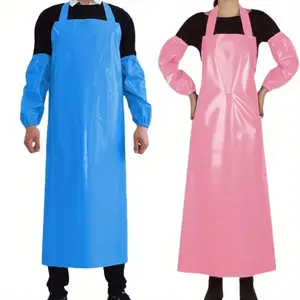 Two-Pack Premium Waterproof Apron - Stain-Resistant, Chemical Corrosion Proof, Practical Design with Sleeves for Messy Jobs, Durable and Easy to Clean
