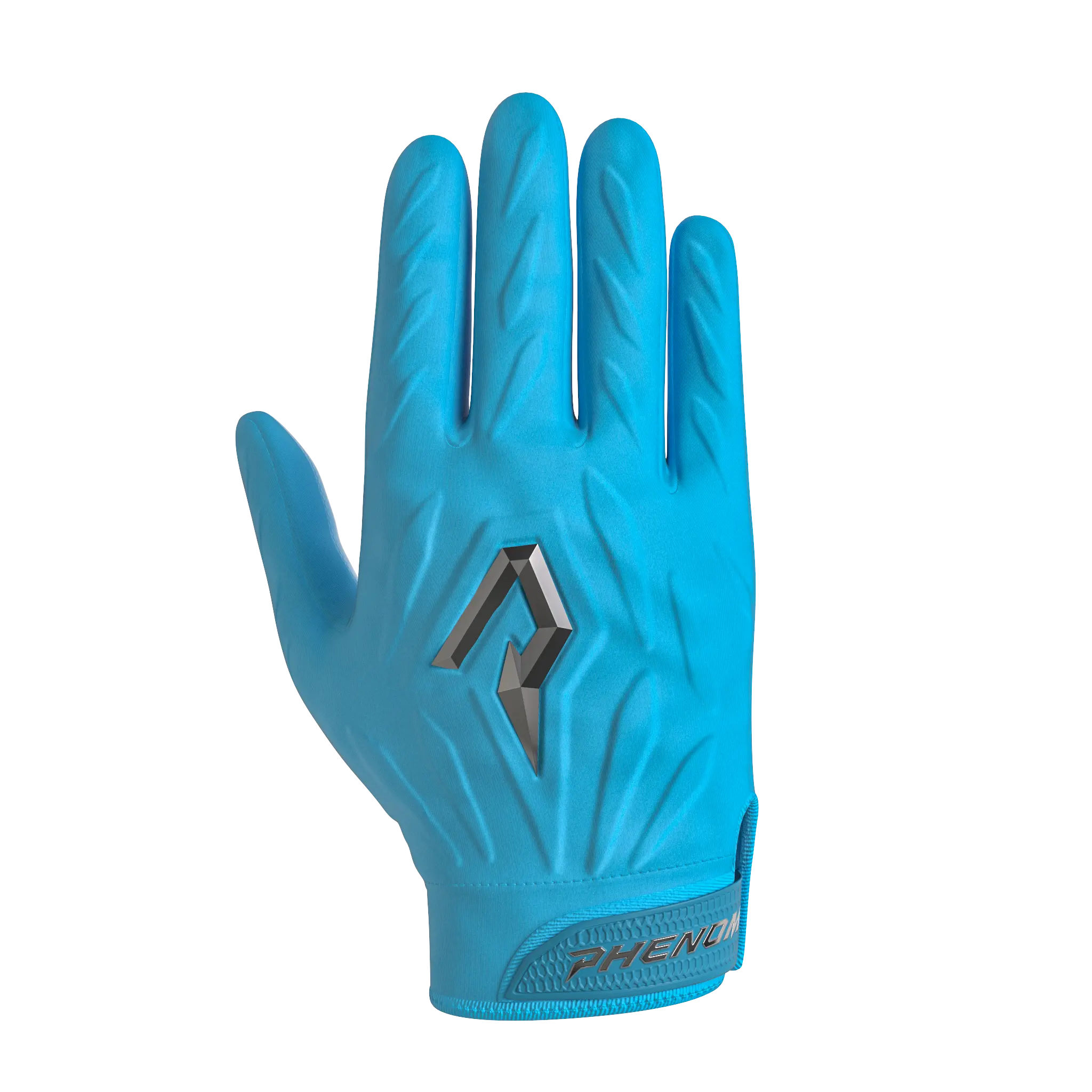 Phenom Elite Quantum Fierce Adult Padded Football Gloves - Columbia Blue