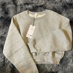 heather grey accolade cropped pullover
