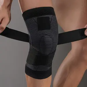Adjustable Sports Knee Support (2 Pack) - Compression Sleeve with Nylon Strap for Running, Basketball & Hiking, Knee Brace for Men & Women