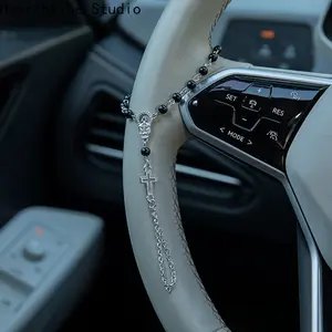 trendy car pendant Car pendant Alloy cross Cherry car pendant