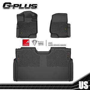 Fit For 15-24 Ford F-150 Super Crew Cab All Weather Floor Mats Black TPE Liners