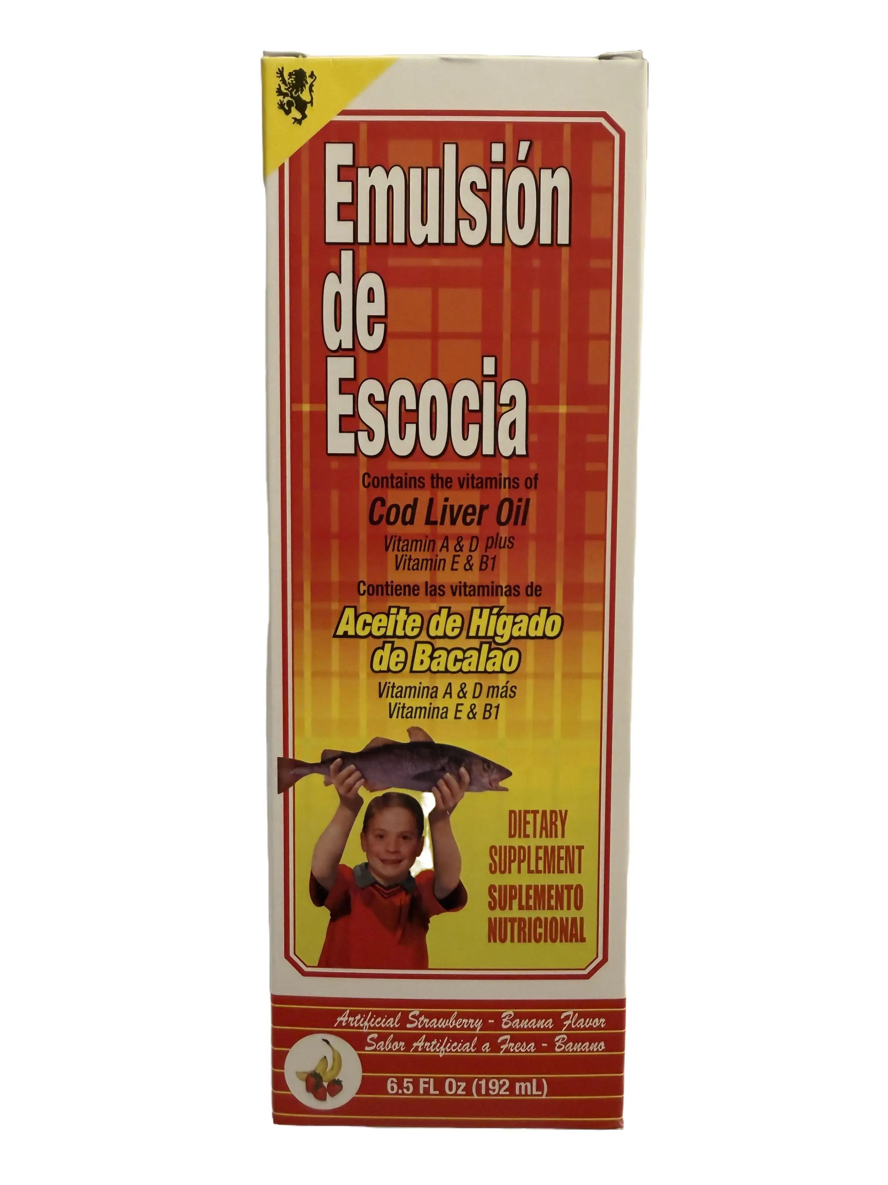Scotland Emulsion Dietary Supplement, 192mL Healthcare Formula with Cod Liver Oil Vitamins A, D, E & B1
