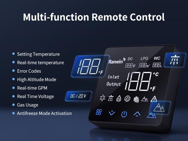 65,000 BTU RV Tankless Water Heater, High Altitude Available, 12V, CSA Certificated, with Multi-function Controller, On Demand Instant Hot Water Heater, Compatible with all RVs