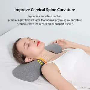 Cervical Neck Pillows for Pain Relief Sleeping, Memory Foam Neck Bolster Support Pillow and Shoulder Relaxer for Stiff Pain Relief, Neck Support Pillow Bed Neck Roll Pillow(Dark Gray)