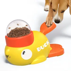 Interactive Dog Treat Dispenser Toy, Slow Feeder Puzzle, Duck Shape, Promotes Healthy Diet & Intelligence, Suitable for All Breeds