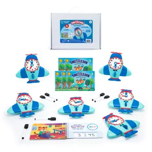 Educational Insights Time to Learn Small Group Activity Set - Toy Learning Clock for Kids, Practice How to Tell Time on Analog Clocks, Fun Time Management Game & Classroom Teaching Resource, Ages 6+