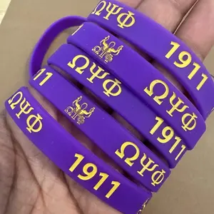 Purple Omega Psi Phi wristband