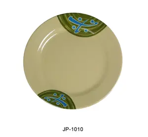 Yanco  10.5 in. Japanese Round Plate - Melamine - Pack of 24