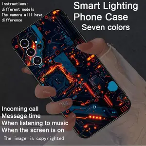 Colorful intelligent voice controlled luminous phone case suitable for S26Ultra/S25Ultra/S24/S22Ultra/S23Ultra/S21Ultra/S20Ultra/S10+/S9+/S10 5G/Note20Ultra/Note10+/Note8/Zfold 7/Zfold 6/Z Flip7/Z Flip6  Intelligent luminous voice controlled phone case -