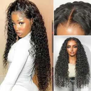 LUVME Water Wave Glueless Flexi-Fit Invisible Drawstring 13x4 HD Lace Fluffy Curly Wig Pre-Cut Lace Pre Bleached Pre Plucked