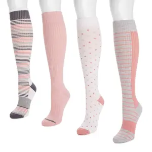 Women's 4 Pack Knee High Cotton Compression Socks