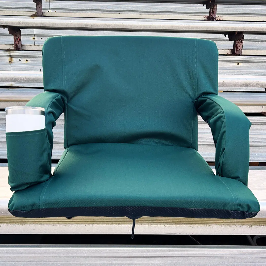 Green 23" Stadium Seat with Armrests