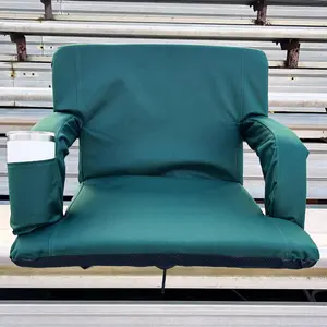 Green 23" Stadium Seat with Armrests
