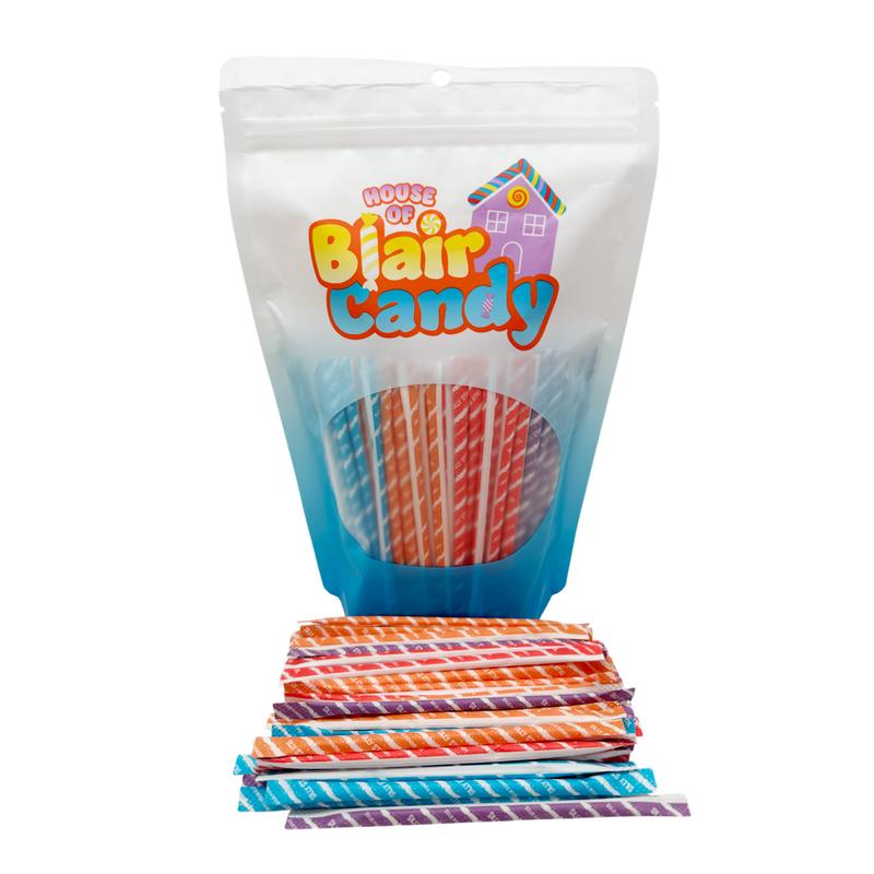 Silly Stix - Sour Powdered Candy Straws - Flavors of (Grape, Orange, Cherry, Tropical Punch, & Assorted) - Available in 8 oz, 1 lb, 2.5 lbs Sweet Snack