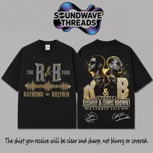 [SWT] The R&B Tour 2026: Raymond & Brown #2 Premium Acid Washed 100% Tank Top T-Shirt, R&B Music Duo Graphic Tee, Urban Hip Hop Soul Streetwear Shirt, Concert Tour Merch, Gift for R&B Fans, Vintage Music Tee