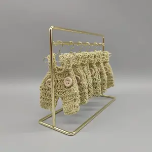 Mini Crochet Baby Shower Party Favors - Party Gifts - Mini overall favors -  Sage Green, Set of 6 - Gender Neutral Keepsakers