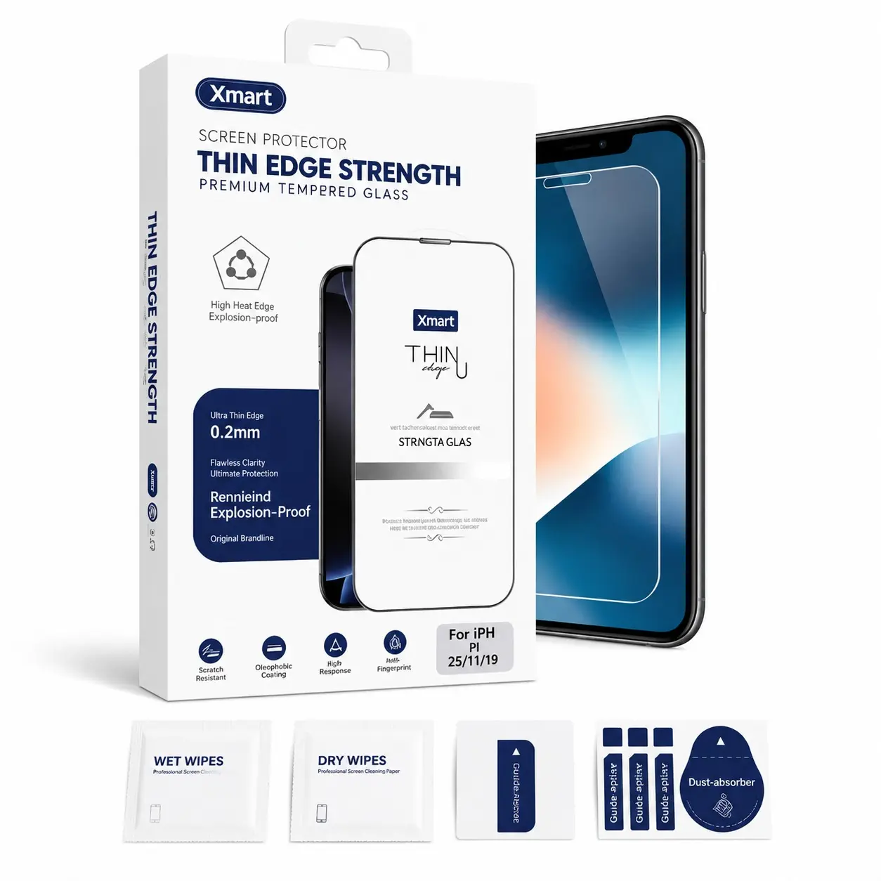 0.2mm Ultra-Thin Tempered Glass Screen Protector | 9H Scratch Resistant | HD Clear | Bubble-Free Protection