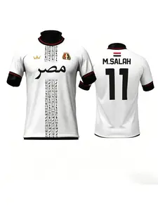 New Egypt Men's Football Jacket Egypt Kuai Gan Mohamed Salah 11 Shirt Kit Men's Egypt Football KID Shirt Kit