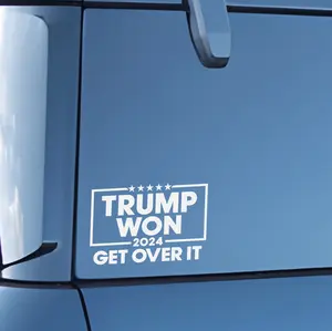 TRUMP WON 2024 Get Over It - Vinyl Decal Sticker for Cars, Trucks and More