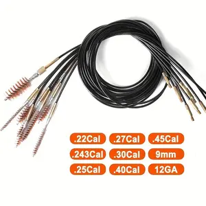 Gun Barrel Cleaning Kit for Various Calibers, Includes Durable 84cm Steel Wire Rope and Brush, Essential Hunter Cleaning Tool Set