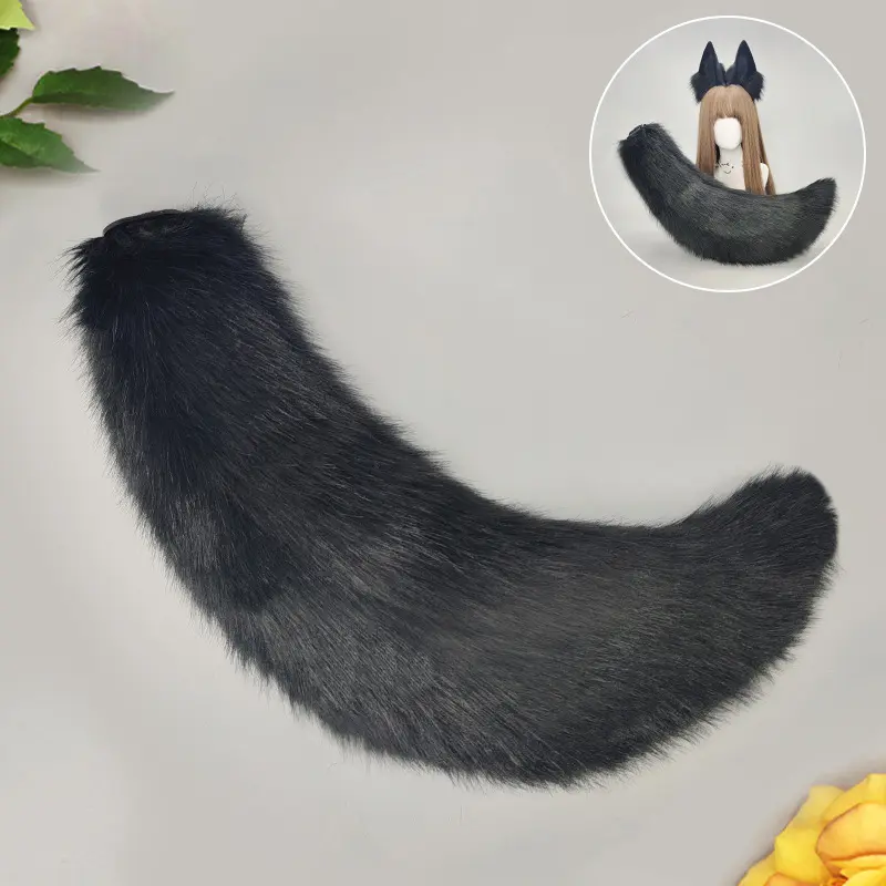 Black Wind Wolf Tail   Black