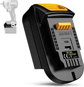 TPDL MIL18DL Battery Adapter for Milwaukee for M18 18V to Dewalt 20V MAX Cordless Tools with QC3.0 18W USB & Type-C 5V/2.1A Charging Ports Safe Stable Performance