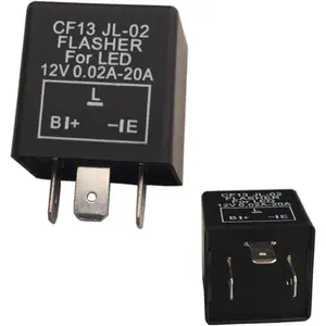 Dewhel 1 pc CF-13 CF13 EP34 3 Pin Electronic Flasher Fix 12V 0.02A-20A For LED Turn Signal Light Bulbs Hyper Blink Flash No Flash
