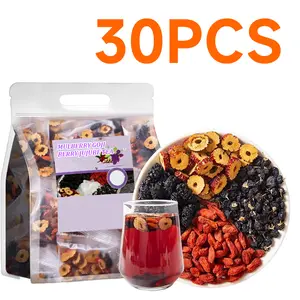 Mulberry Goji Red Date Herbal Tea - Antioxidant Rich Superfood Blend for Immunity & Sleep - 100% Natural Chinese Herbs (30 Tea Bags)