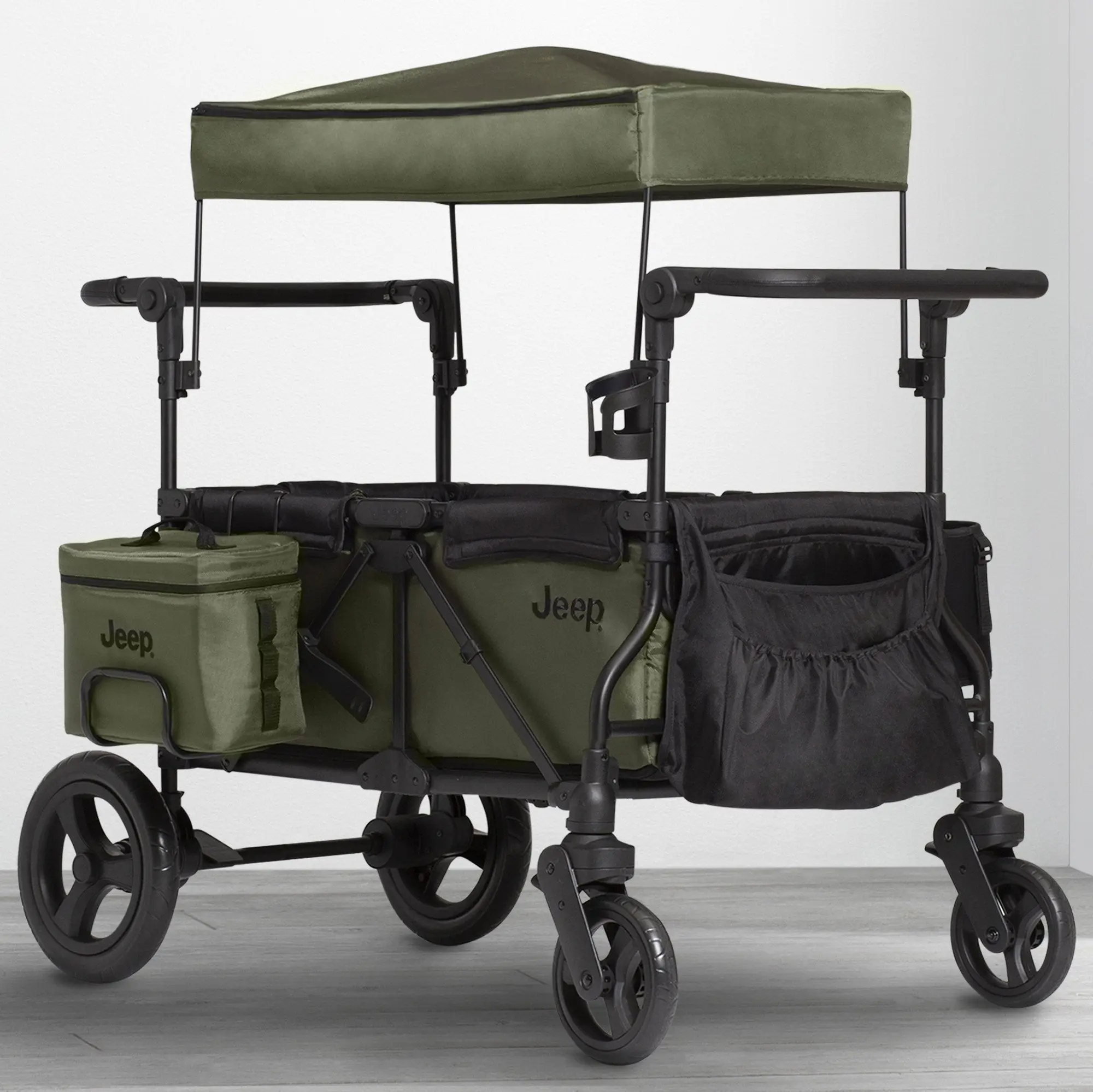 Jeep Wrangler Deluxe Stroller Wagon with Cooler Bag Jeep Wrangler Deluxe Stroller Wagon with Cooler Bag