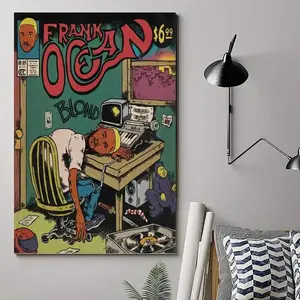 Ocean Poster Blonde Album Comic Poster Suitable for Bedroom Aesthetic Canvas Art Wall Decor, Poster Prints, Canvas Wall Paintings, Room Decor funny