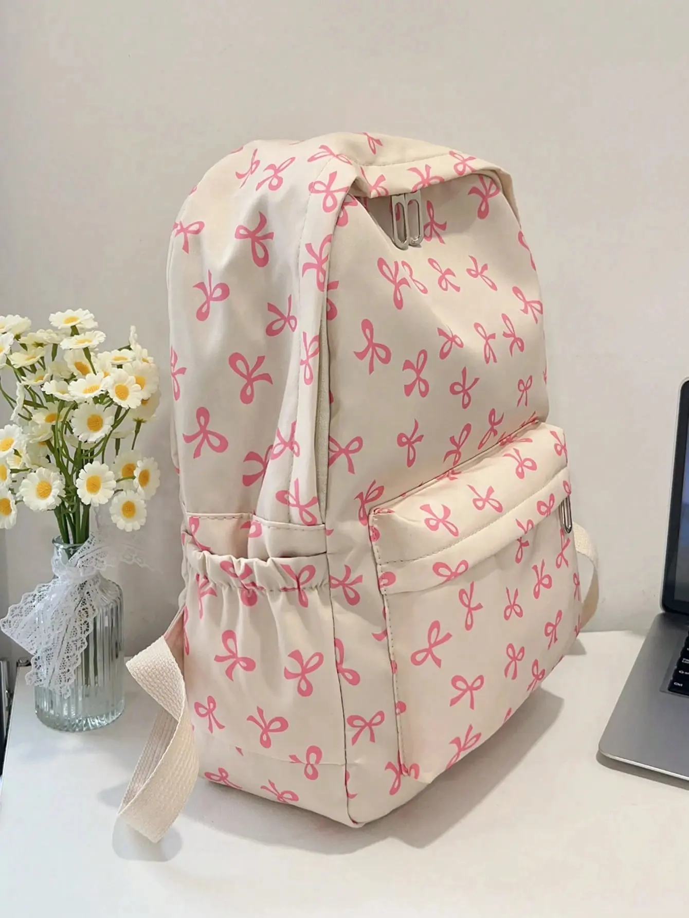Cream Fashion Backpack with Front Zip Pocket The 8 Best Backpacks With Shoe Compartments, Tested and Reviewed main image 3