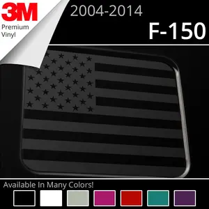 BocaDecals Pre-Cut Rear Middle Window American Flag Decal For 2004-2014 Ford F150
