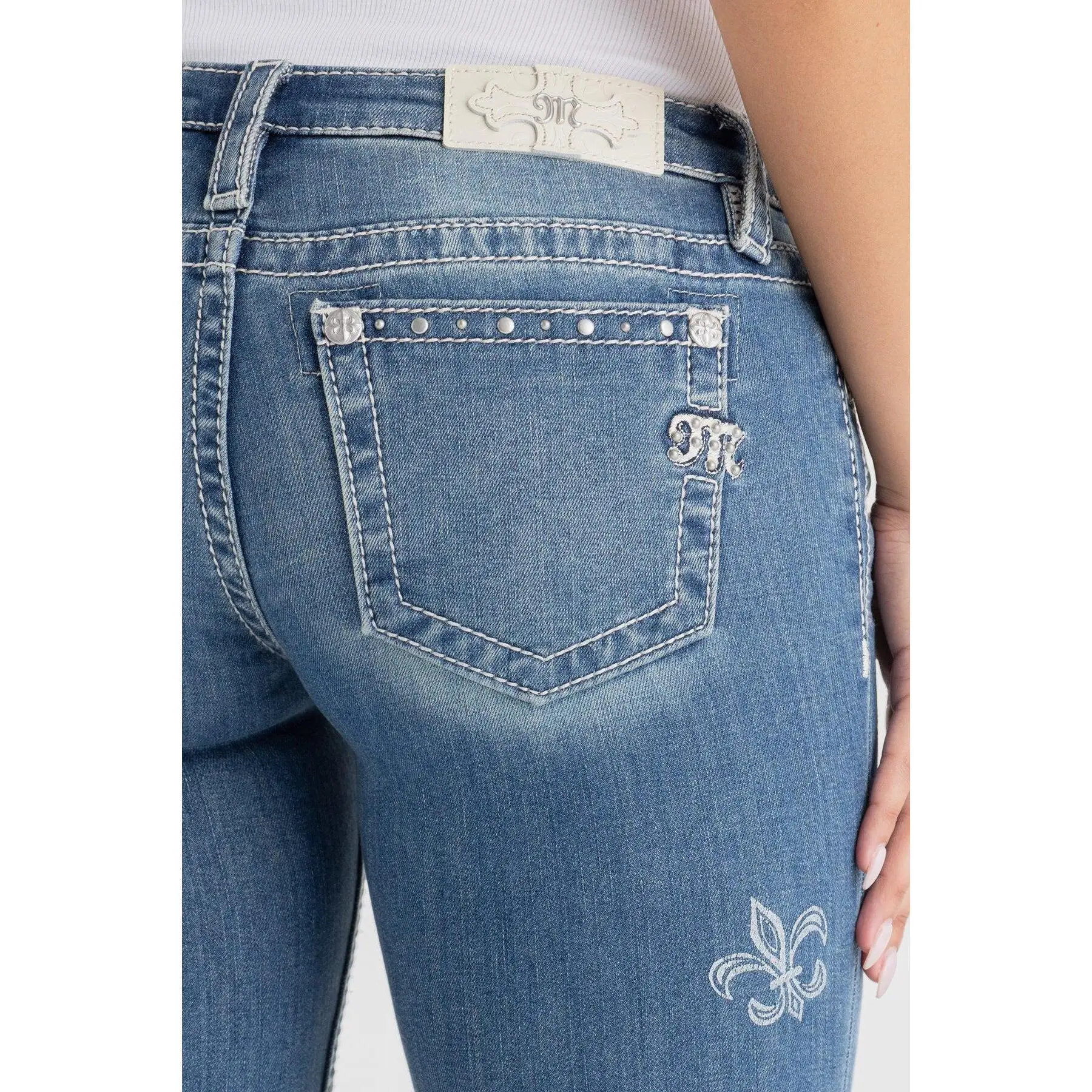 Scattered Fleur Slim Bootcut Jeans