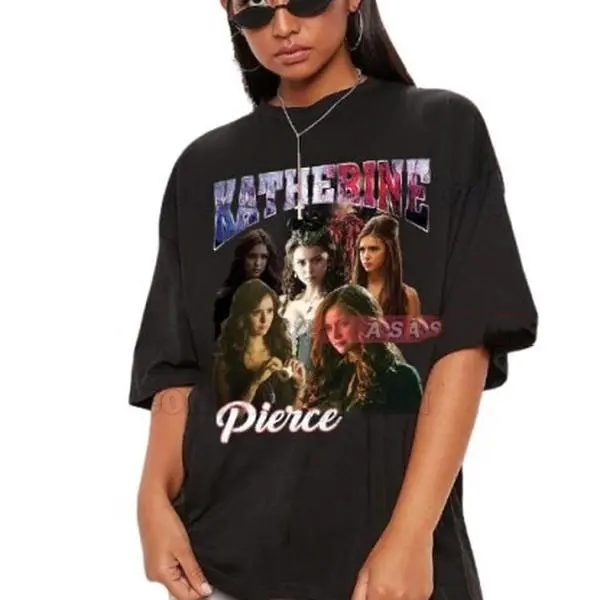 Nina Dobrev Katherine Pierce 90s Tee - ! Tshirt Cotton Fit Cotton Fit